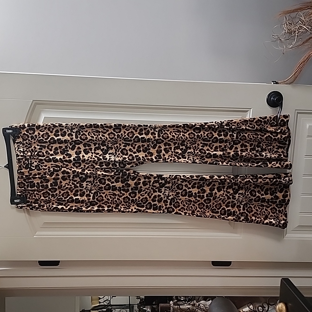 Cheetah print flares